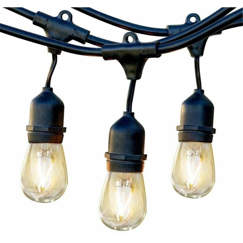 foto del prodotto catenaria pendente luminosa per esterno catena di luci da 10m con 10 attacchi e27