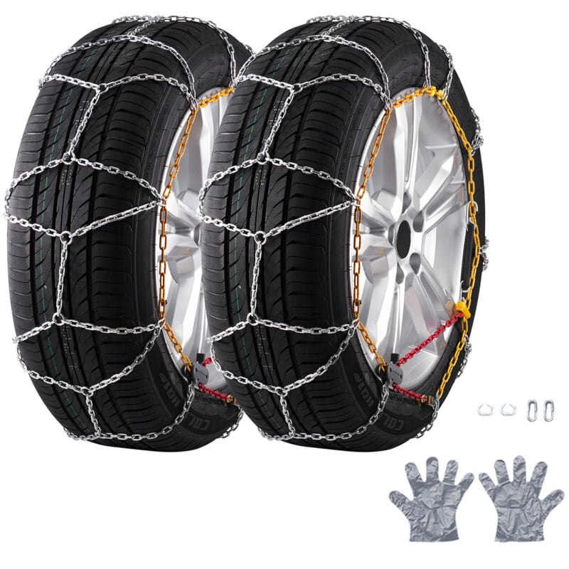 foto del prodotto catene da neve 700 630mm catene da neve per trazione di emergenza 2 pcs per suv camion, catene da neve in acciaio legato al manganese, per 225 70 15,