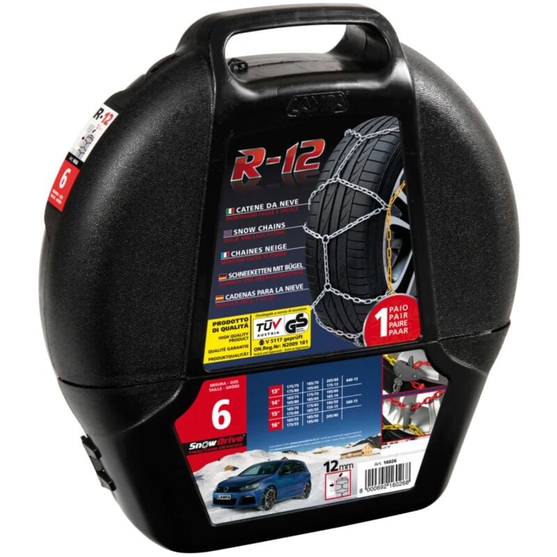 foto del prodotto catene da neve per auto 12mm.gr.4,5 rombo snowdrive 16033