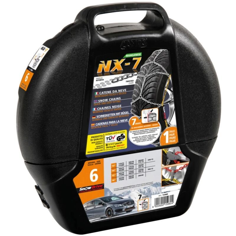 foto del prodotto catene da neve per auto nx 7 7 9mm gr.7 snowdrive 15982