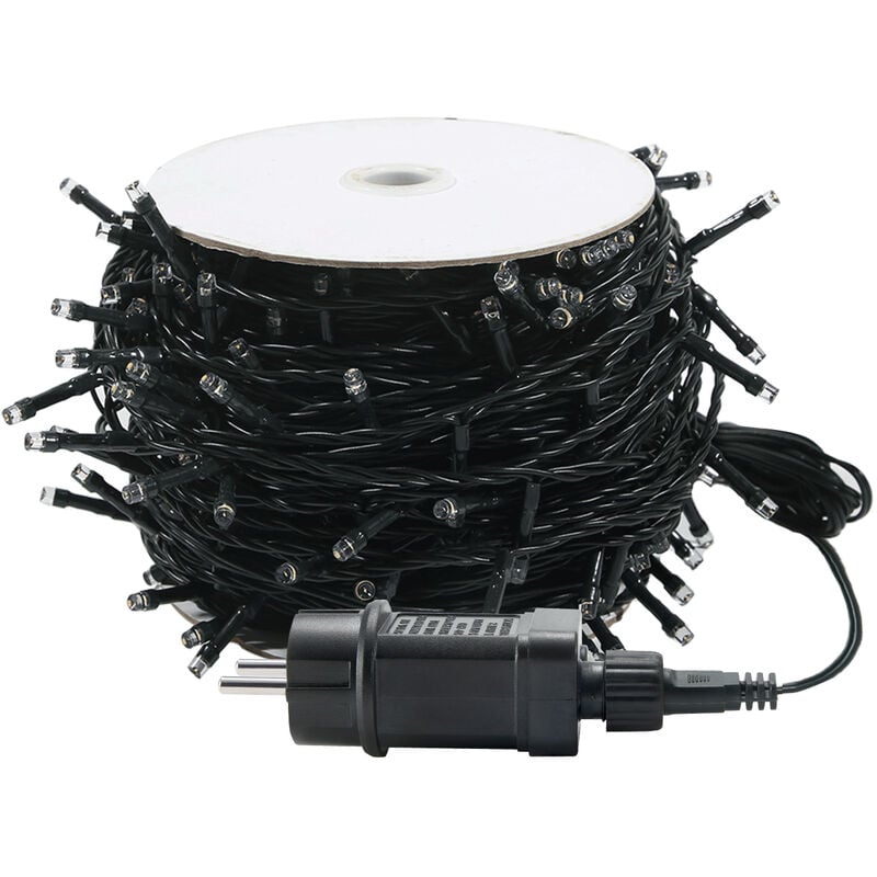 foto del prodotto catene luminose da esterno catena di luci a led da parete, 8 modalit di illuminazione, ip44, impermeabile, decorazione per soggiorno, natale, bianco