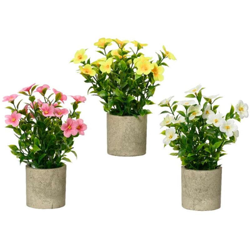 foto del prodotto catharanthus artificiale in vaso