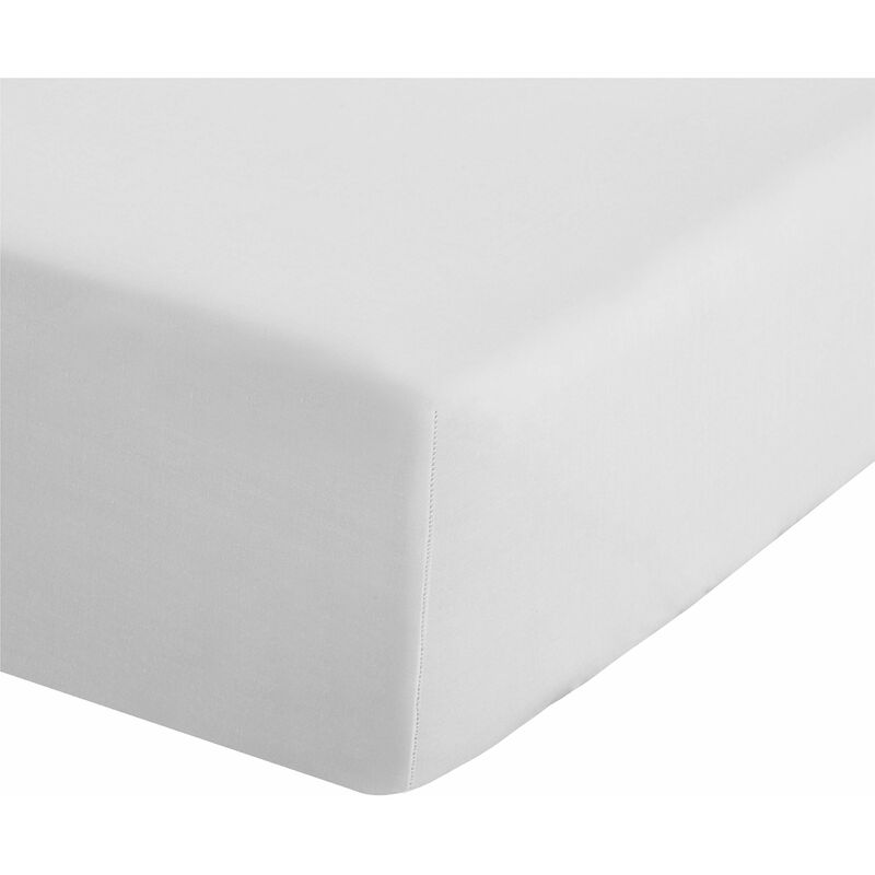 foto del prodotto catherine lansfield lenzuolo con angoli elasticizzati, per letto superking, in percalle non adatto al ferro da stiro, bianco white 