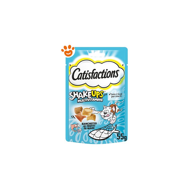 foto del prodotto catisfactions - snack box con pollo, formaggio e salmone snack box con pollo, formaggio e salmone - confezione da 12x60 gr gusti assortiti