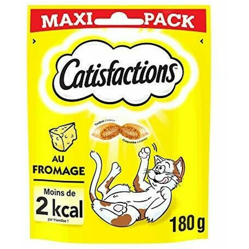 foto del prodotto catisfactions snack per gatti maxi pack 180 gr formaggio 1 ordine scegli lo sconto bzr5 bzr20 200 punti fedelt 
