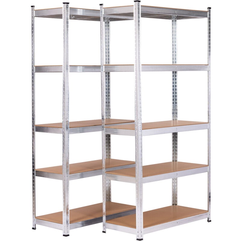 foto del prodotto catter house pack 2 scaffali in metallo in kit max pro 90x40x180 cm con 5 ripiani regolabili supportano fino a 875 kg