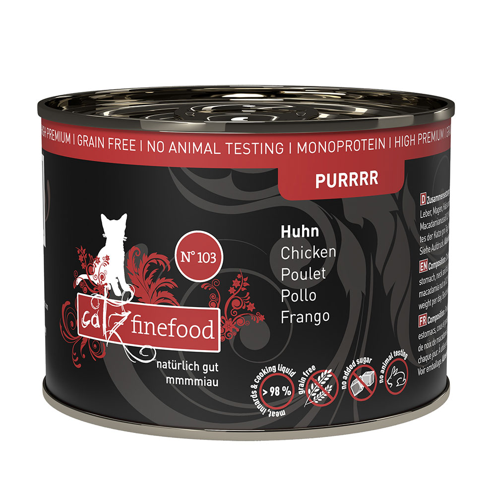 foto del prodotto catz finefood purrrr 6 x 200 190 g alimento umido per gatti pollo 6 x 200 g 
