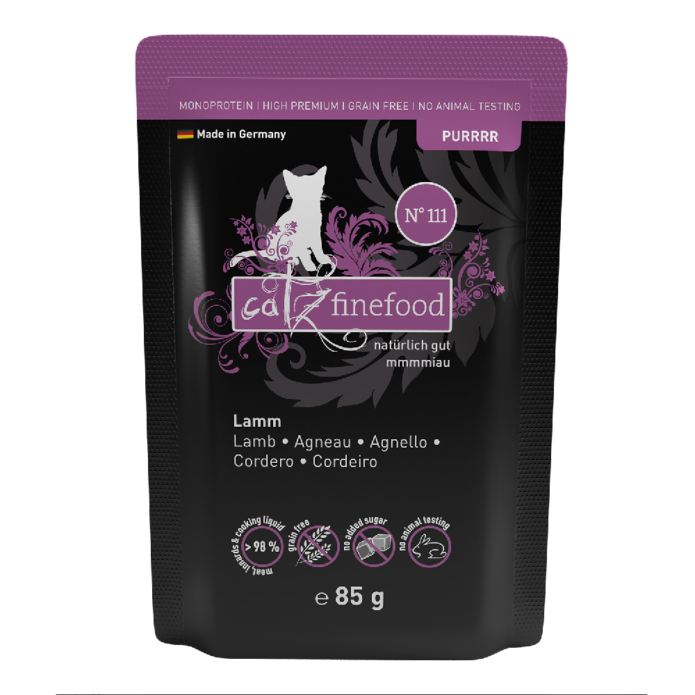 foto del prodotto catz finefood purrrr in busta 8 x 85 g agnello