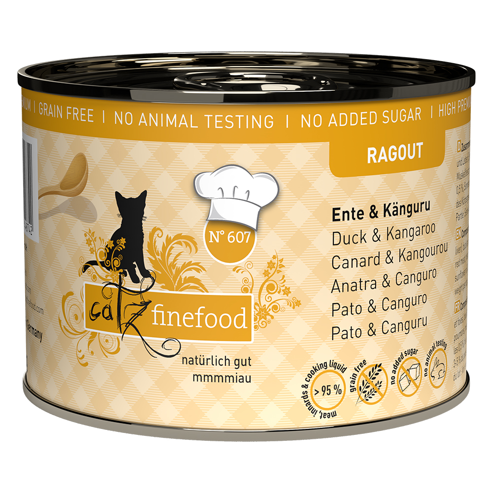 foto del prodotto catz finefood ragout 6 x 180 g 190 g 6 x 190 g canguro anatra