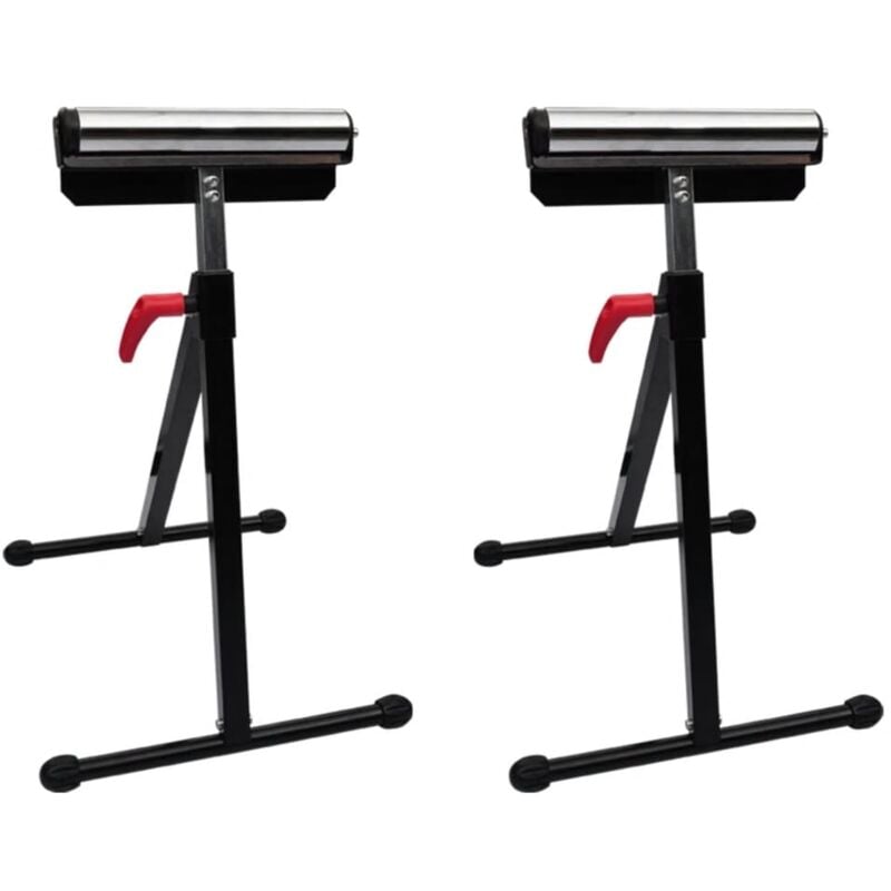foto del prodotto cavalletto a rullo regolabile set 2 pz vidaxl