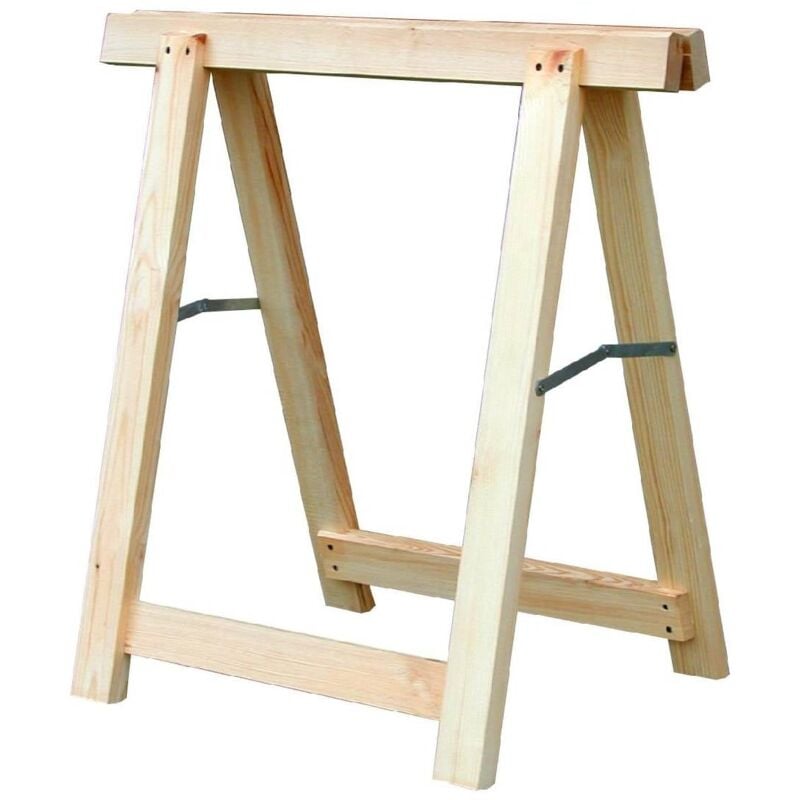 foto del prodotto cavalletto economico 'hobby' semplice e funzionale realizzato in legno di abete grezzo 75 x h 75 cm