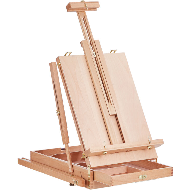 foto del prodotto cavalletto francese, capacit tela 34, legno di faggio, regolabile,realizzato in legno di faggio di alta qualit mophorn