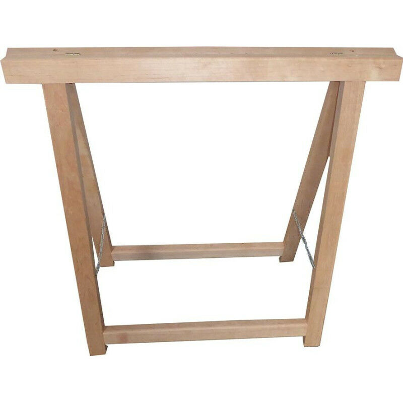 foto del prodotto cavalletto in legno pieghevole 75x75cm. pieghevole. profilo