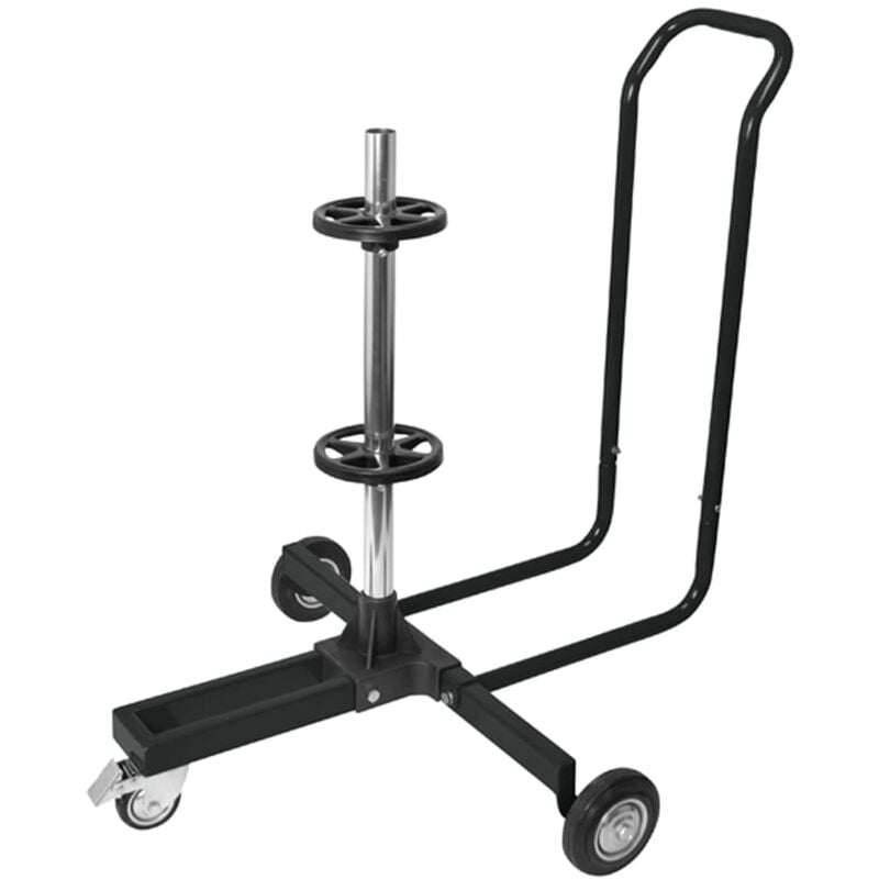 foto del prodotto cavalletto mobile pneumatici con copertura in alluminio nero carpoint