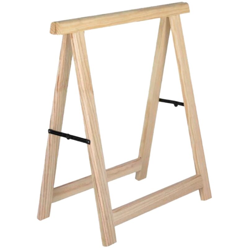 foto del prodotto cavalletto pieghevole da lavoro in pino professionale 73,5x75 cm