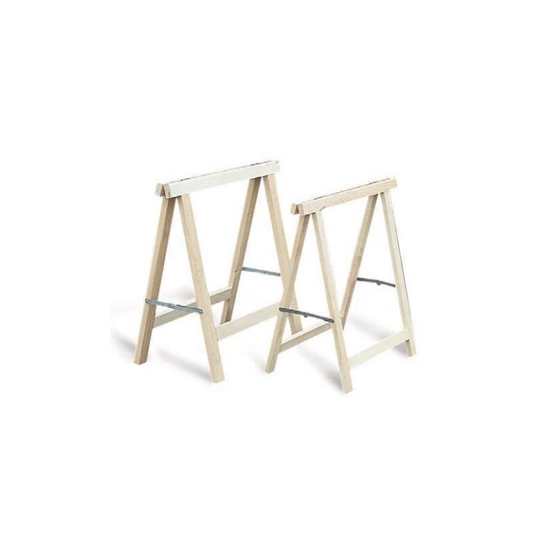 foto del prodotto cavalletto pieghevole in frassino 80 x 80 sez.55 x 30 bussola zincata pro mercier 418