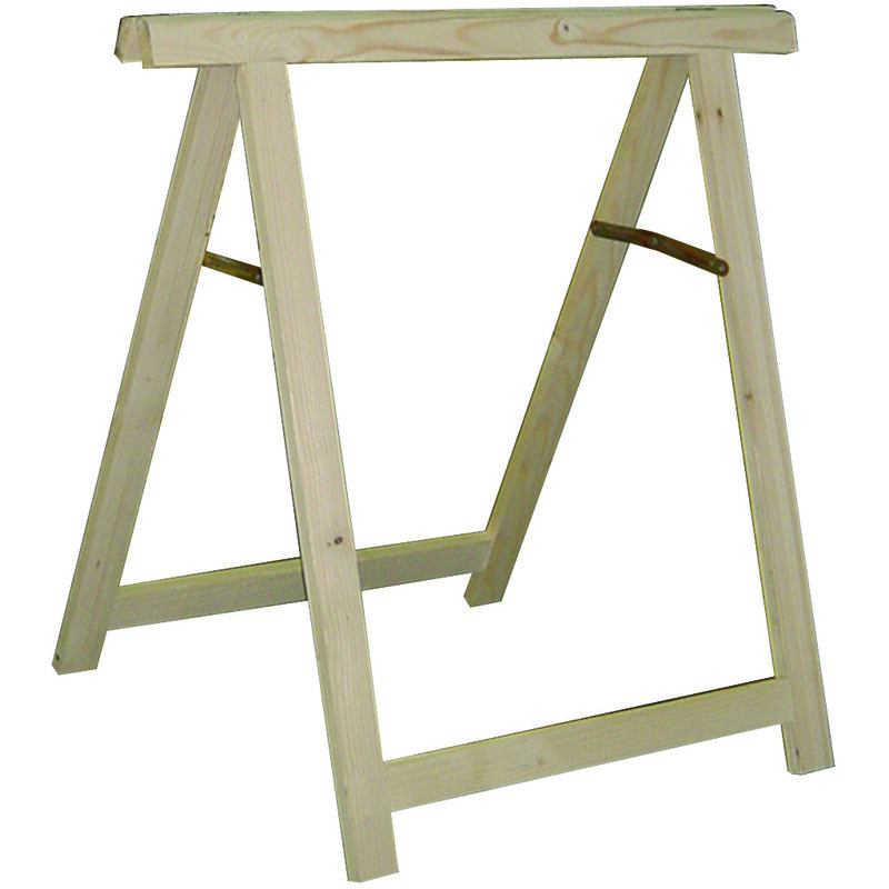 foto del prodotto cavalletto pieghevole in legno di abete grezzo h 75 cm