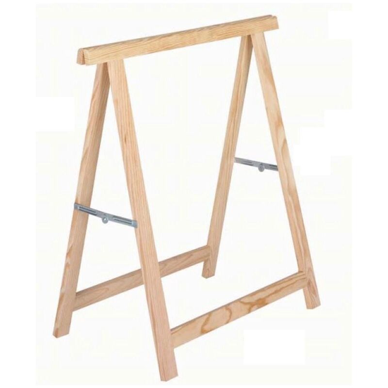 foto del prodotto cavalletto pieghevole in legno di pino grezzo, 73,5x74 cm
