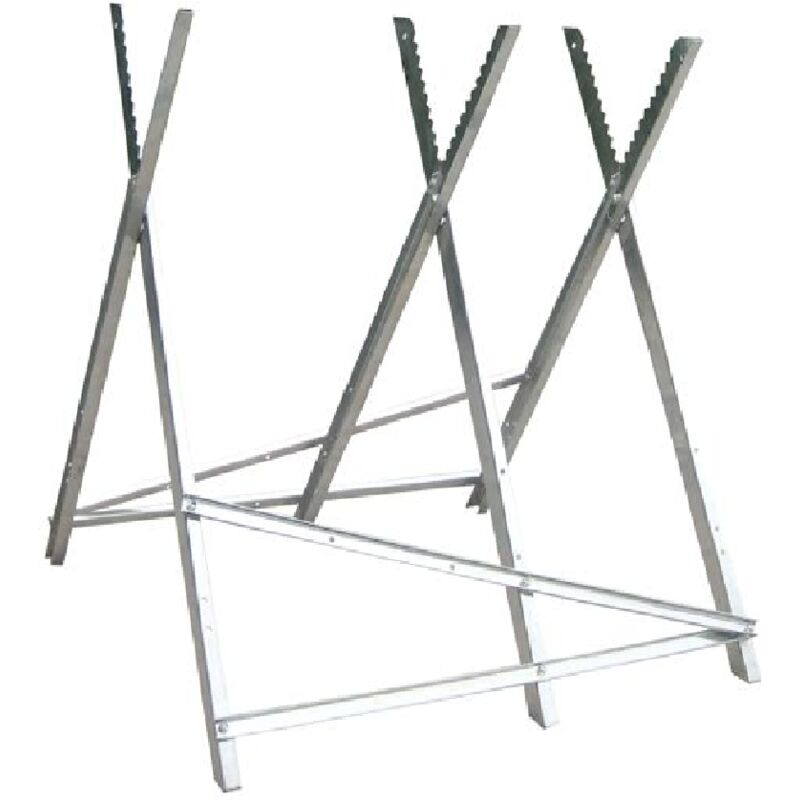 foto del prodotto cavalletto taglialegna richiudibile in ferro zincato cm79x80 portato 150 kg