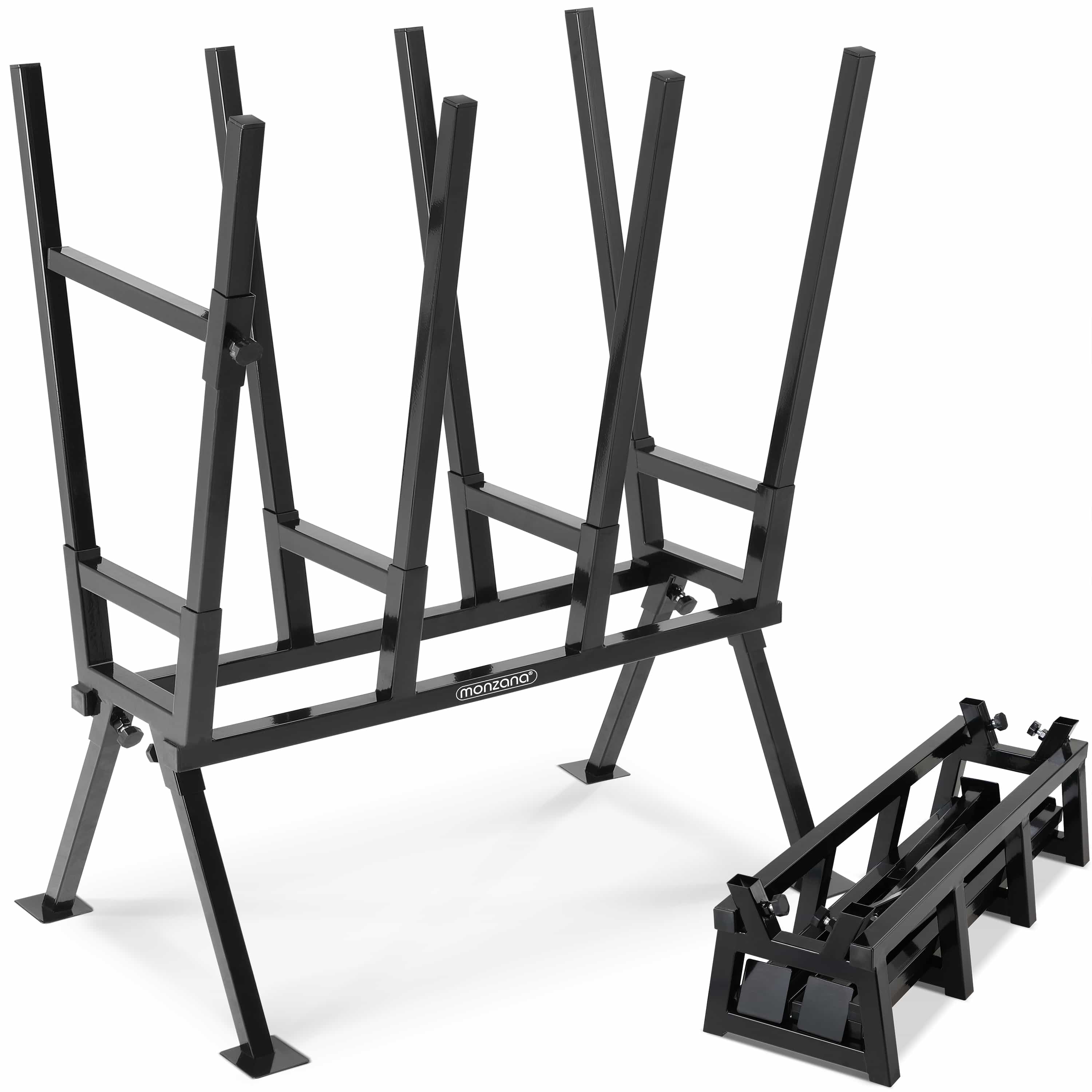 foto del prodotto cavalletto taglio legna metallo nero 400kg