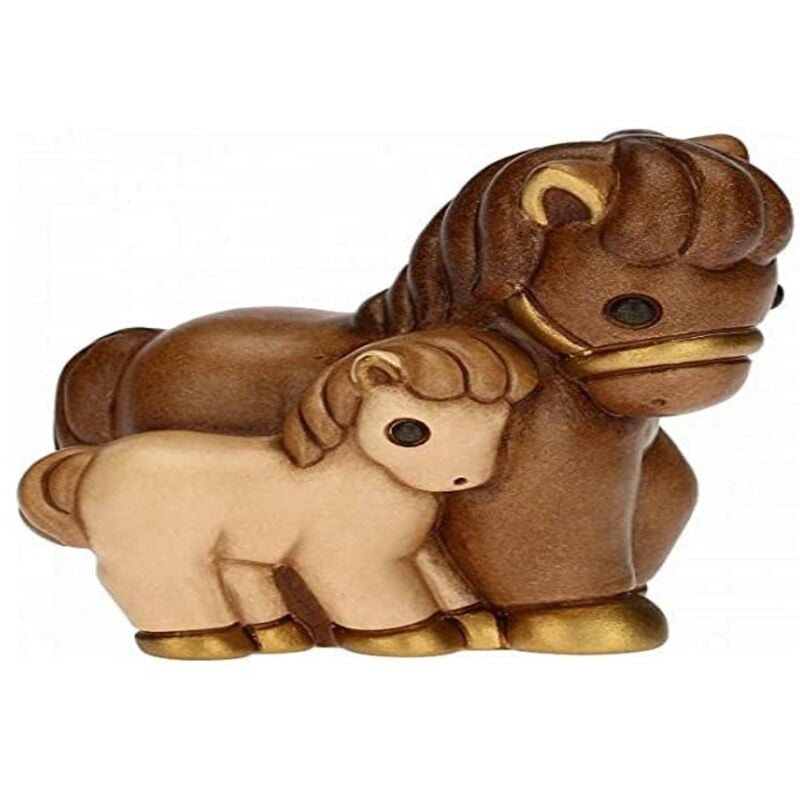foto del prodotto cavallo con puledro presepe classico - thun