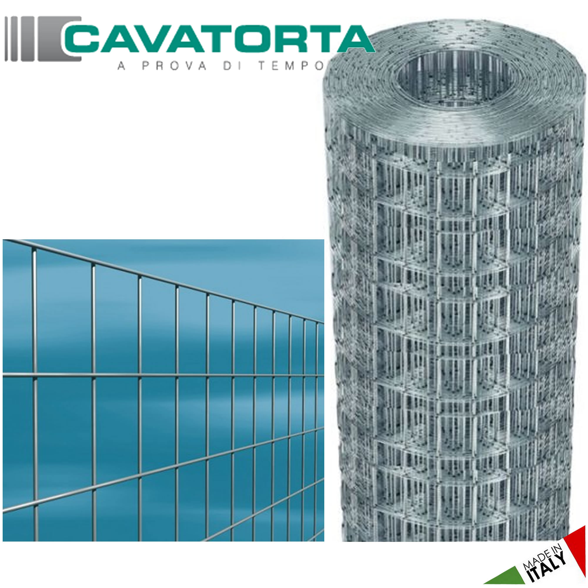 foto del prodotto cavatorta rete elettrosaldata zincata maglia mm 50x75 altezza cm 180 margherita rotolo metri 25