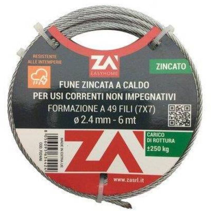 foto del prodotto cavetto acc. 49f c anima acc. d.1,8 mt 9 pz 1,0