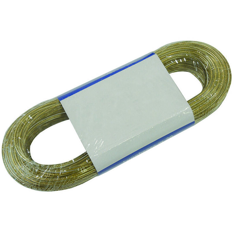 foto del prodotto cavetto acciaio ottonato rivestito in pvc trasparente mm.4x mt.20