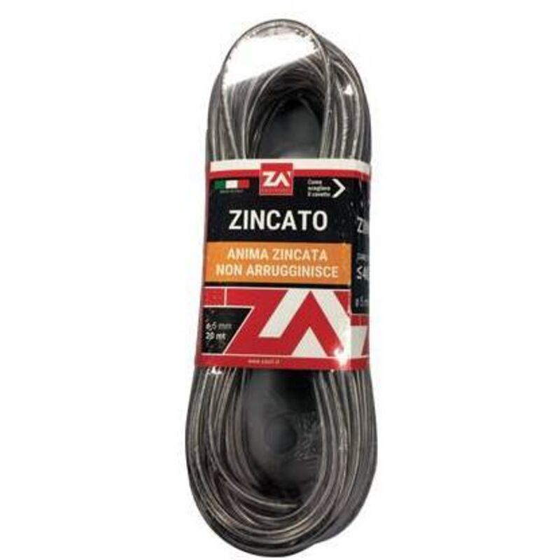 foto del prodotto cavetto acciaio zincato trasparente mm 5,0 mt 100 - 1 pz