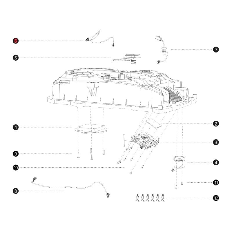 foto del prodotto cavi display e pulsanti i108e originale bluebird robot rasaerba ab12.02.00.0163