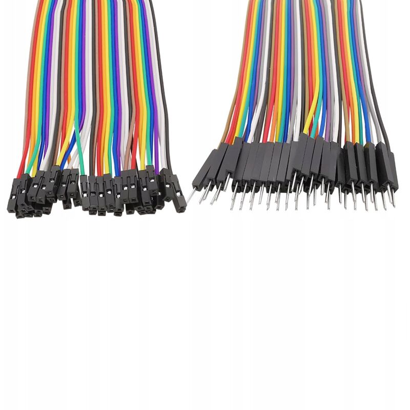 foto del prodotto cavi jumper maschio femmina 30cm 40pz arduino