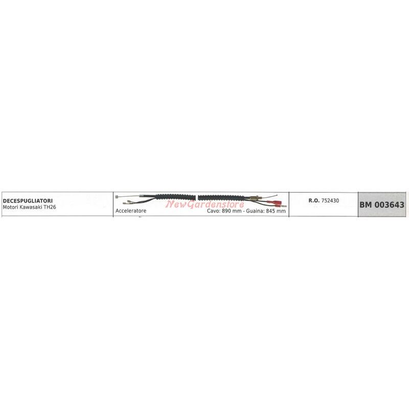 foto del prodotto cavo acceleratore blue bird decespugliatore motori kawasaki th26 003643