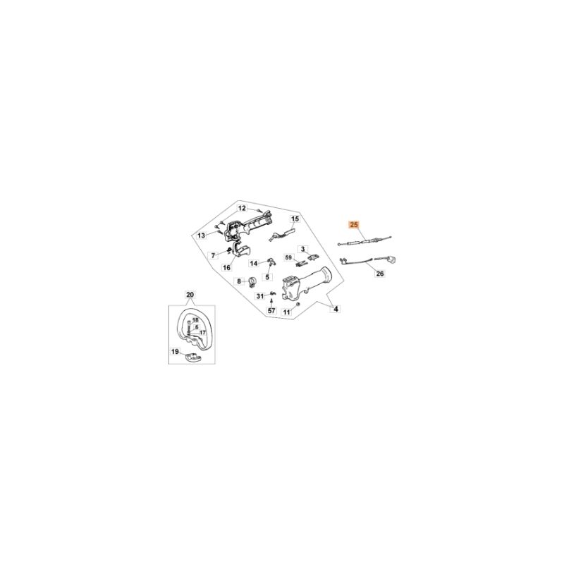 foto del prodotto cavo acceleratore decespugliatore modelli 726s originale oleomac 61040058r