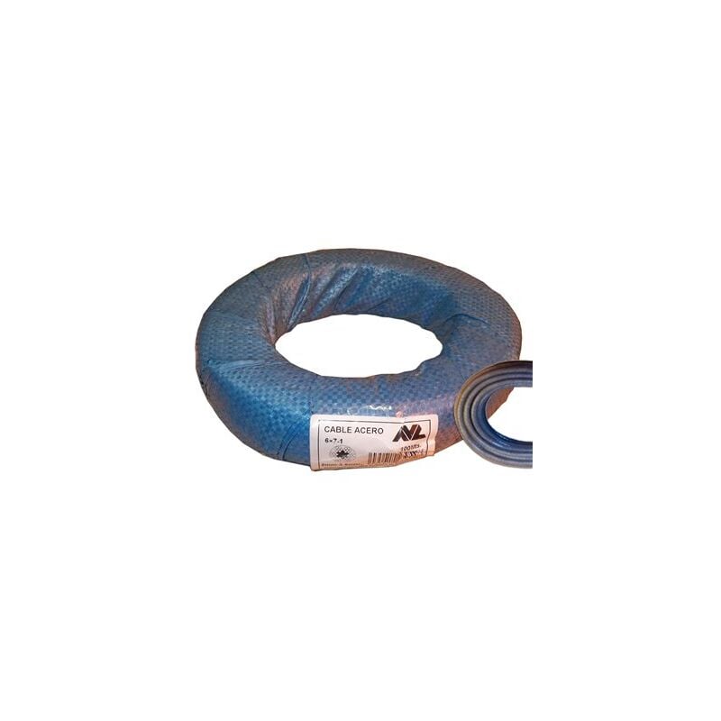 foto del prodotto cavo acciaio 2 mm 6x7 1 semitrasparente plastificato 3,5 mm 100 m avl