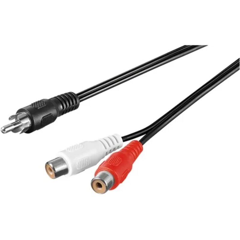 foto del prodotto cavo adattatore audio a y da spina rca a 2 x presa rca economico 1,5 mt