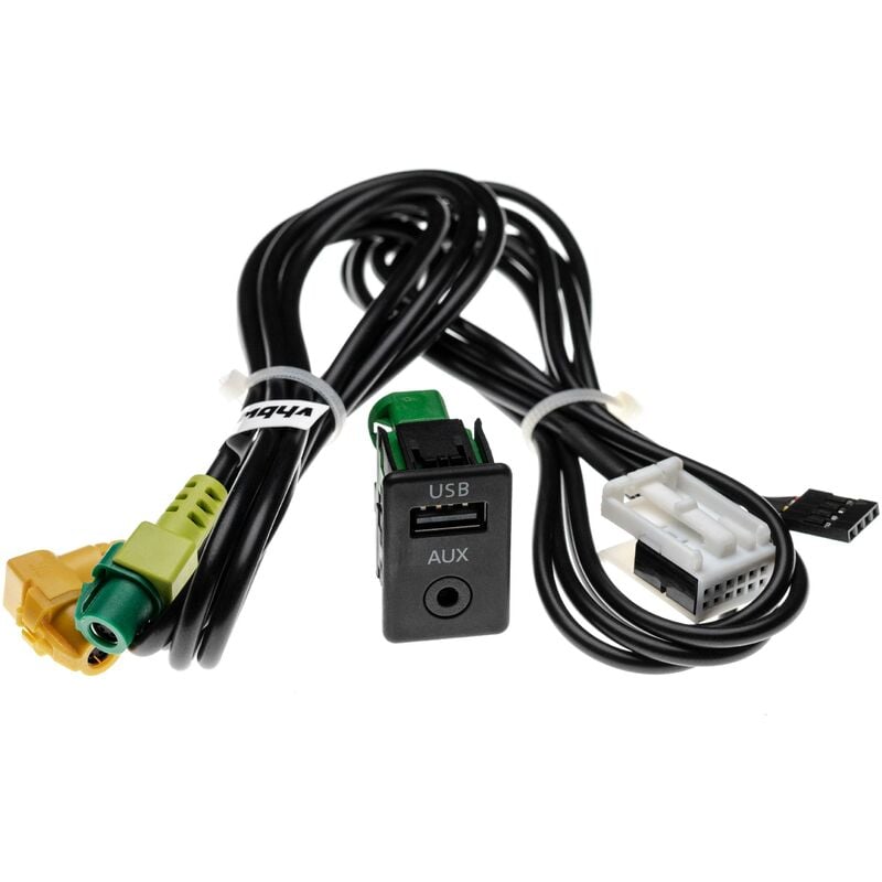 foto del prodotto cavo adattatore audio aux usb per autoradio (100 cm) compatibile con vw rcd300, rcd310, rcd510, polo v (tipo 6r) 04/2009+, rcd030 - vhbw