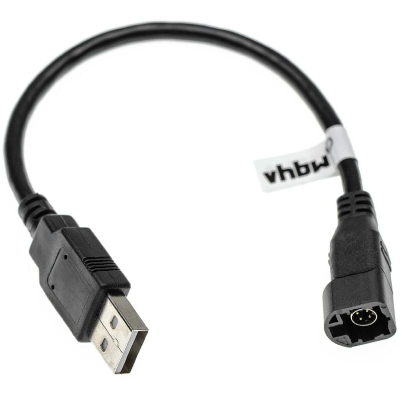 foto del prodotto cavo adattatore compatibile con vw passat b8 (2014+), passat cc (2008+) auto, macchina - 4 pin da presa autoradio a connettore usb a - vhbw