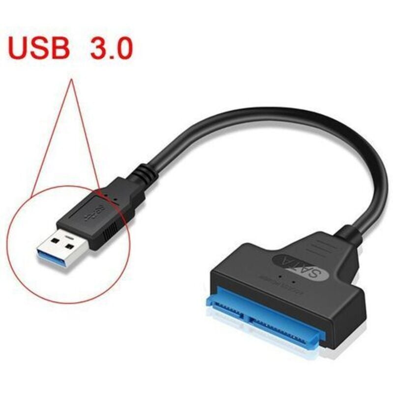 foto del prodotto cavo adattatore lablanc da usb a sata per ssd hdd da 2,5 , convertitore e cavo esterno da sata a usb 3.0, convertitore usb 3.0 sata iii cavo