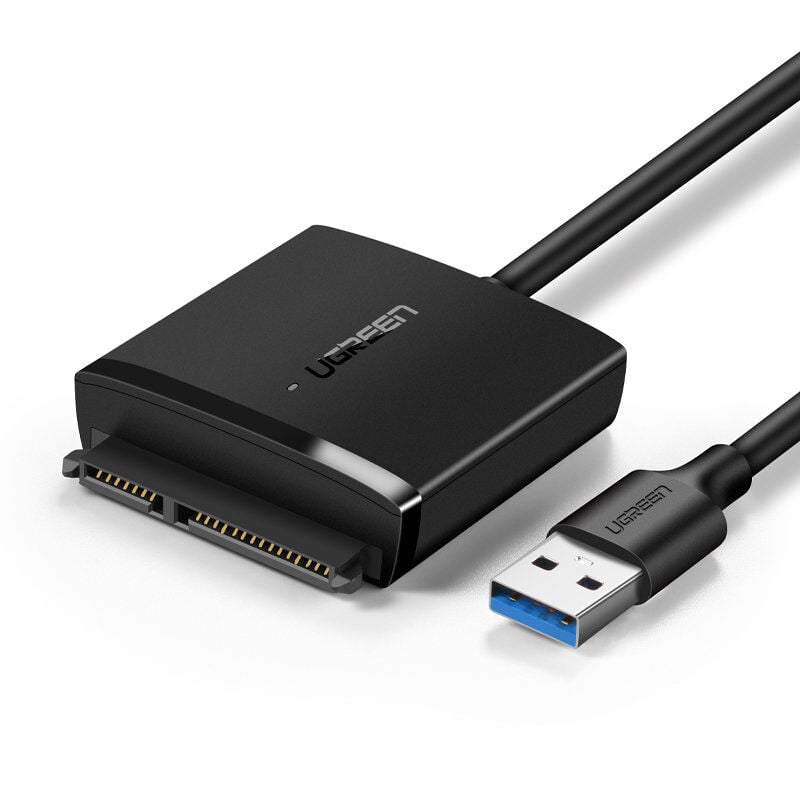 foto del prodotto cavo adattatore per hdd e ssd sata 2.5 3.5 usb 3.0 fino a 12tb nero