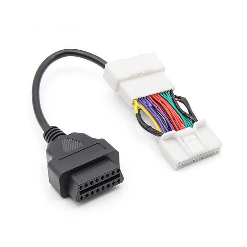 foto del prodotto cavo adattatore per scanner per auto da obd a obd2 a 16 pin per tesla model 3 bebusingoto