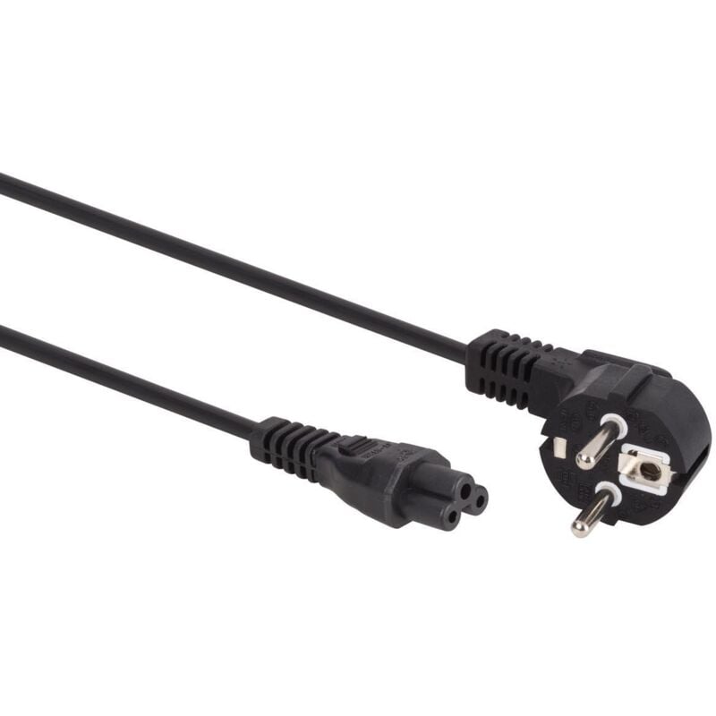 foto del prodotto cavo alimentazione nero cee 7/7 90 + c5 l 1,8 m h05vv-f 3g0,75 mm