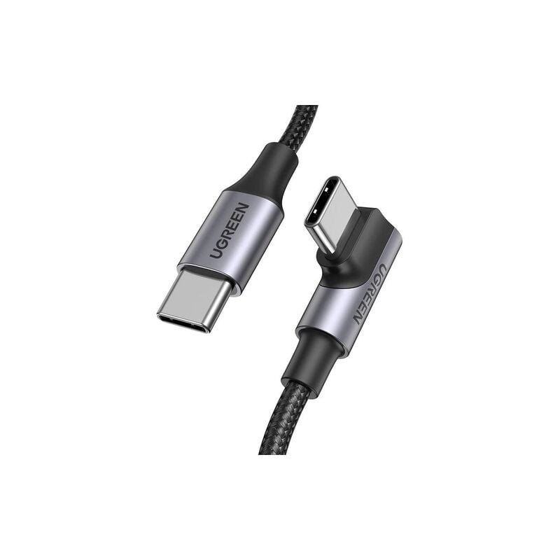foto del prodotto cavo angolato nero usb c pd qc 100w 5a 1m