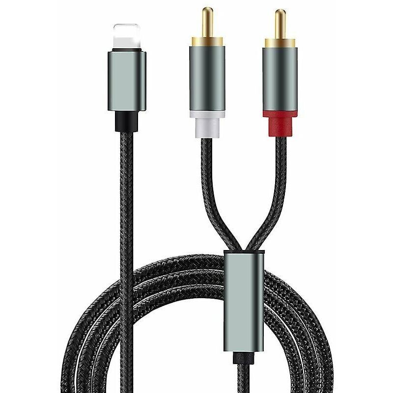 foto del prodotto cavo audio aiperq apple a 2rca lotus cavo audio altoparlante amplificatore audio iphone collegamento telefono cellulare cavo audio migliore