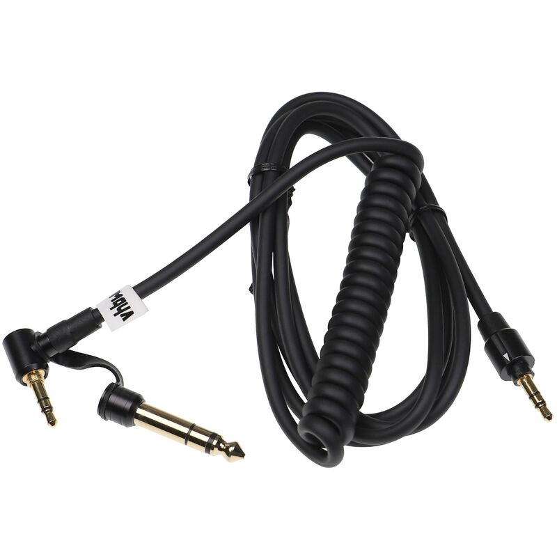 foto del prodotto cavo audio aux compatibile con monster beats by dr. dre mixr, pro, solo, studio cuffie con jack da 3,5 mm a 6,3 mm, 150 cm, nero vhbw