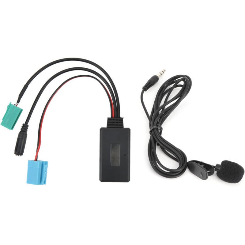 foto del prodotto cavo audio bluetooth a 6 pin adattatore stereo aux-in per auto con microfono adatto per renault clio espace megane