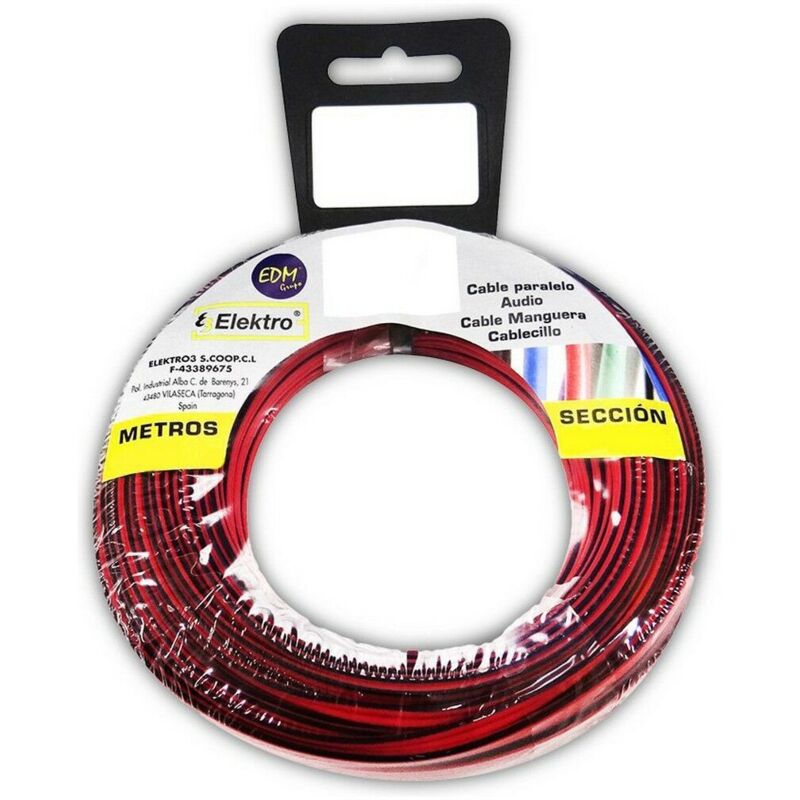 foto del prodotto cavo audio edm 28017 nero rosso rosso nero 2 x 1,5 mm 5 m