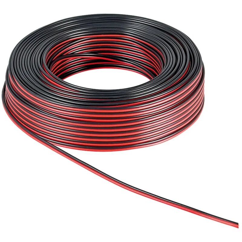 foto del prodotto cavo audio per altoparlanti piattina rame 50 mt 2x0,35 mm rosso