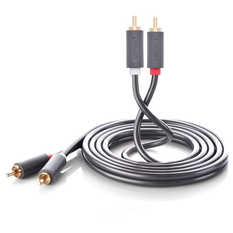 foto del prodotto cavo audio ugreen av104 10520 2rca maschio 2rca maschio 5m grigio