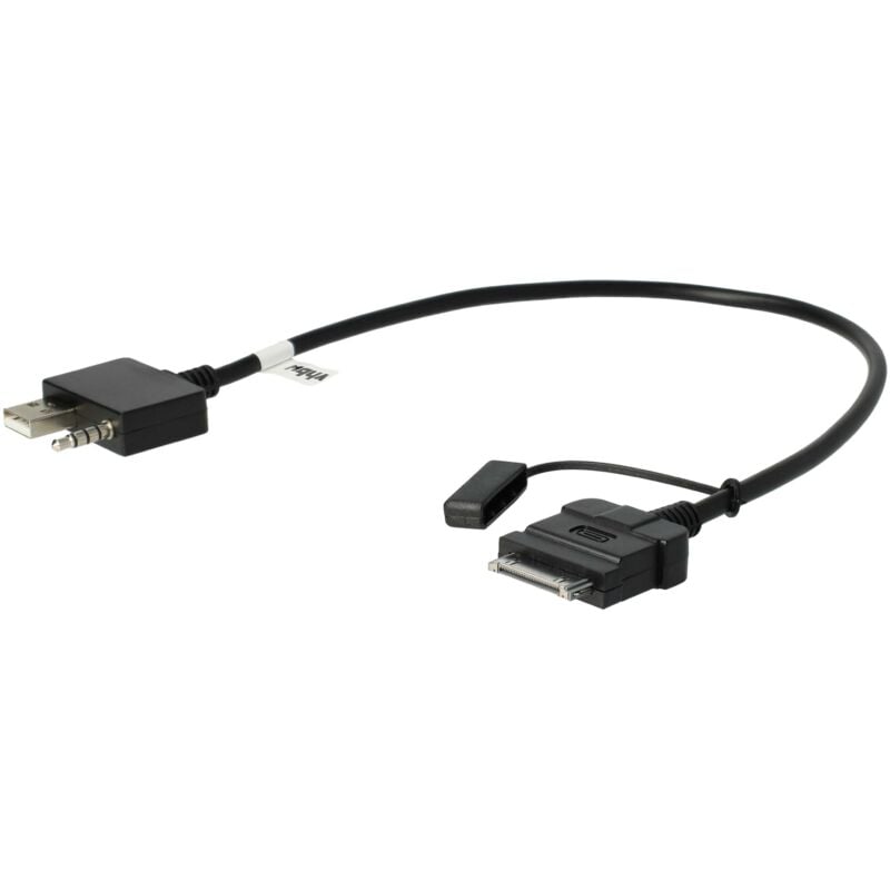 foto del prodotto cavo aux line in adattatore per autoradio compatibile con apple ipod modelli con attacco a 30 pin usb vhbw