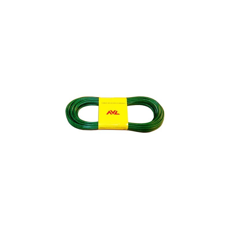 foto del prodotto cavo avl in acciaio 3,5 mm plastica verde 15 m